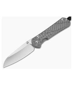 Chris Reeve Large Sebenza 31 Insingo Forever Flag Glass Blasted Titanium MagnaCut Stonewash MIM Clip Folding Knife (3.62" Blade) L31-1508-227 - CRK-L31-1508-227 1