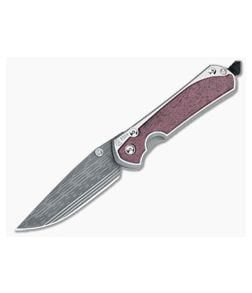 Chris Reeve Large Sebenza 31 Damascus 2024 Annual Purple Heart Wood - CRK-L31-1744 1