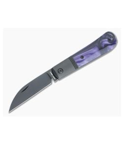Jack Wolf Laid Back Jack Slip Joint Purple Wave Kirinite Black DLC S90V Wharncliffe LAIDB-02-KIR-PUR - JWK-LAIDB-02-KIR-PUR 1