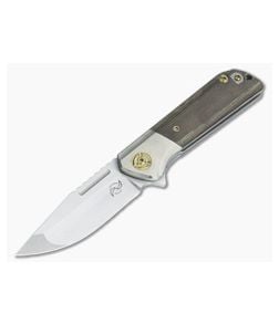 Liong Mah Designs Lanny S35VN Green Canvas Micarta Flipper - LMD-LANNY-001 1