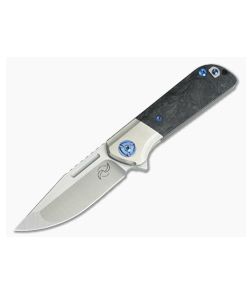 Liong Mah Design Lanny M390 Marbled Carbon Fiber Flipper - LMD-LANNY-003 1