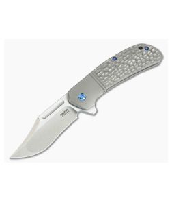 Pena Knives X-Series Lanny's Clip Flipper S35VN Jigged Titanium - PK-LCF-TI 1