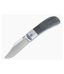 Pena Knives X-Series Lanny's Clip Front Flipper GPKnives Exclusive Satin M390 Black Canvas Micarta - PK-LCFF-BM 1