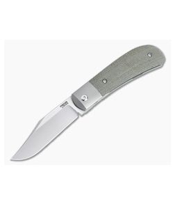 Pena Knives X-Series Lanny's Clip Front Flipper Satin M390 Green Canvas Micarta - PK-LCFF-GCM 1