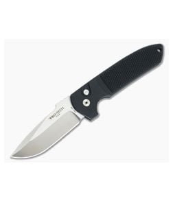 Protech Les George Rockeye Black Knurled Automatic Knife LG205-S - PT-LG205-S 1