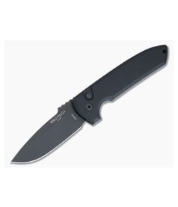 Protech Rockeye Auto Black Aluminum Handle Black DLC CPM-D2 Drop Point LG303-D2 - PT-LG303-D2 1