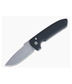Protech Rockeye Automatic Black Aluminum Handle Acid Washed S35VN Drop Point LG311 - PT-LG311 1