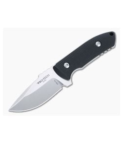 Protech Knives Les George SBR Fixed Satin S35VN Black G10 Leather Sheath EDC Fixed Blade LG502-SATIN - PT-LG502-SATIN 1