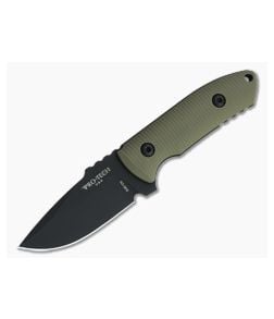 Protech Les George SBR Fixed Black DLC S35VN 3D Green G10 Kydex Sheath EDC Fixed Blade LG511 - PT-LG511-GREEN 1