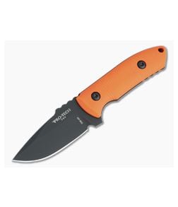 Protech Les George SBR Fixed Blade DLC S35VN Orange G10 with Kydex Sheath LG511 - PT-LG511-ORANGE 1
