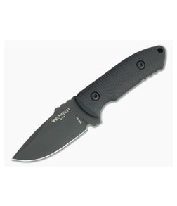 Protech Les George SBR Fixed Black DLC S35VN 3D G10 Leather Sheath EDC Fixed Blade LG513 - PT-LG513 1