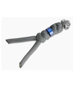 Chris Reeve Large Inkosi Lanyard Charcoal with Blue Bead - CRK-LIN-7009 1