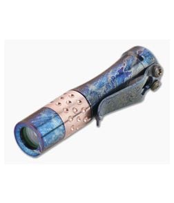Laulima Metal Craft Hoku Mule Short Acid Titanium Copper Dimple Led Flashlight - LMC-LMC009 1