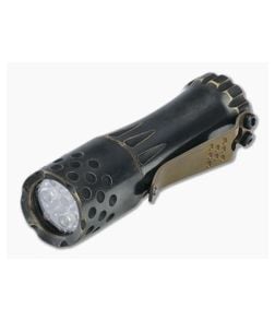 Laulima Metal Craft Malihini Flashlight Patina Finished Brass 4000K Neutral White Led Flashlight - LMC-LMC016 1