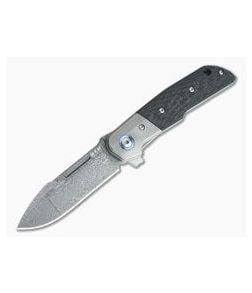 MKM Mikita Terzuola Clap Limited Damasteel Bolstered Carbon Fiber Liner Lock Flipper LS01-D - MKM-LS01-D 1