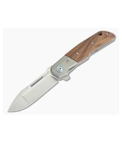 MKM Mikita Terzuola Clap Bolstered Santos Wood Liner Lock Removable Flipper M390 LS01-ST - MKM-LS01-ST 1