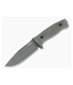 LionSteel M5B Green Canvas Micarta Black PVD Sleipner Steel Fixed Blade Hunter - LS-M5B-CVG 1