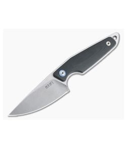 MKM x Vox Makro 1 Drop Point Stonewashed M390 Black G10 Fixed Blade MA01-GBK - MKM-MA01-GBK 1