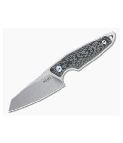 MKM x Vox Makro 2 Sheepsfoot Stonewashed M390 Carbon Fiber Fixed Blade MA02-CF - MKM-MA02-CF 1