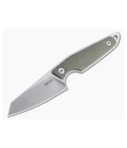 MKM x Vox Makro 2 Sheepsfoot Stonewashed M390 Green Micarta Fixed Blade MA02-GC - MKM-MA02-GC 1