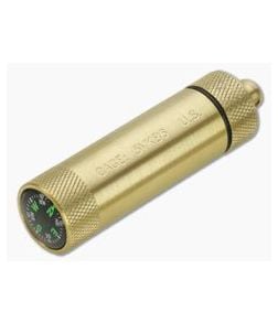 Maratac Brass Match Safe with Compass - MAR-004 1