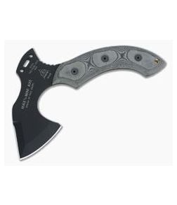 TOPS Knives Max The Mini Axe Black 1095 Black Linen Micarta Hatchet MAX-01 - TP-MAX-01 1