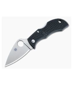 Spyderco Manbug Lightweight Black FRN Handles Plain VG10 Leaf Blade MBKLFP - SP-MBKLFP 1