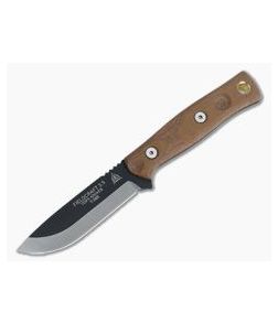 TOPS Fieldcraft 3.5 Mini B.O.B. Brown Canvas Micarta Bushcraft Fixed Blade MBROS-01 - TP-MBROS-01 1