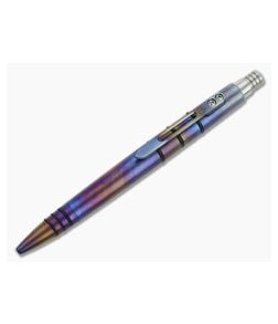 Tuff-Writer Mini Click Ink Pen Brushed and Flame Anodized Titanium - TW-MC-TI-BRSHFL 1