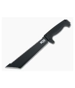 SOG SOGfari 10" Tanto Machete Black Stainless Steel Saw Back Fixed Blade MC04-N - SOG-MC04-N 1