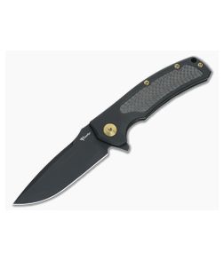 Reate Knives Mini Horizon-D Black PVD Carbon Fiber M390 Frame Lock Flipper - RK-MHD-07 1