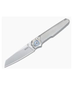 MKM Miura Button Lock Folder Gray Integral Ti Handle Satin M390 Blade MI-T - MKM-MI-T 1