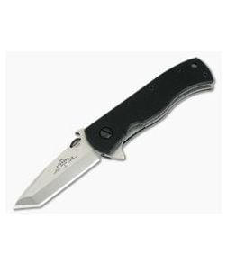 Emerson Mini CQC-7 Flipper Waved Plain Stonewashed Tanto Standoffs - EM-MINI-C7BWF-SF-ST 1