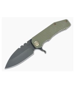 Medford 187 F Drop Point Black PVD D2 Green G10 Titanium Frame Lock Flipper MKT074 - MKT-MKT074 1