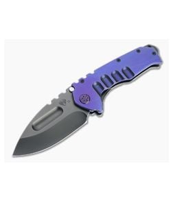Medford Praetorian Ti Drop Point PVD 3V Two-Tone Faced Violet Titanium Folder MKT081 - MKT-MKT081 1