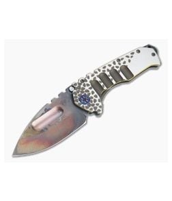 Medford Praetorian Ti Drop Point Vulcan 3V Faced Bronze Falling Leaves Titanium Folder MKT083 - MKT-MKT083 1