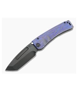 Medford Knives Marauder Tanto PVD 3V Cement and Violet Rope Milled Titanium Folder MKT092 - MKT-MKT092 1