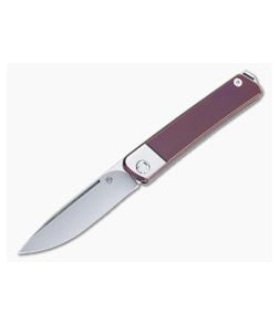 Medford Gentleman Jack S35VN Brushed Bolster Violet Titanium Slip Joint Folder MKT101 - MKT-MKT101 1