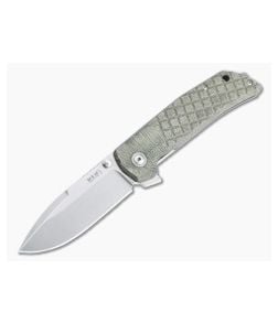 MKM Mikita x Terzuola Maximo Stonewashed M390 Green Micarta Frame Lock Flipper MM-GCT - MKM-MM-GCT 1