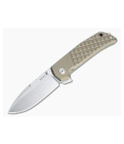 MKM Mikita x Terzuola Maximo Stonewashed M390 Bronze Titanium Frame Lock Flipper MM-TBR - MKM-MM-TBR 1
