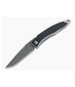 Chris Reeve Mnandi Basketweave Damascus Bog Oak Wood Inlays 1002 - CRK-MNA-1002 1
