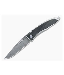 Chris Reeve Mnandi Ladder Damascus Bog Oak Gentleman's Frame Lock Folder 001 - CRK-MNA-1004-001 1