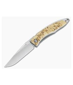 Chris Reeve Mnandi Box Elder Wood Gentleman's Titanium Frame Lock Folder 002 - CRK-MNA-1008-002 1
