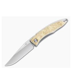 Chris Reeve Mnandi Box Elder Wood Gentleman's Titanium Frame Lock Folder 005 - CRK-MNA-1008-005 1