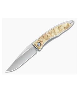 Chris Reeve Mnandi Box Elder Wood Gentleman's Titanium Frame Lock Folder 006 - CRK-MNA-1008-006 1