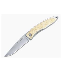 Chris Reeve Mnandi S45VN Box Elder Wood Inlaid Titanium Dress Carry Folder 008 - CRK-MNA-1008-008 1