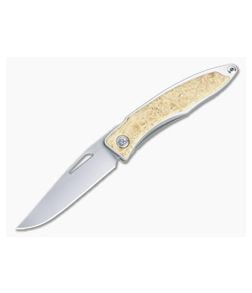 Chris Reeve Mnandi S45VN Box Elder Wood Inlaid Titanium Dress Carry Folder 012 - CRK-MNA-1008-012 1