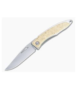 Chris Reeve Mnandi S45VN Box Elder Wood Inlaid Titanium Dress Carry Folder 015 - CRK-MNA-1008-015 1