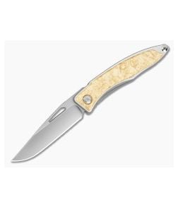 Chris Reeve Mnandi Box Elder Burl Wood Polished Titanium MagnaCut Frame Lock Knife (2.75" Blade) MNA-1008-032 - CRK-MNA-1008-032 1