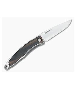 Chris Reeve Mnandi Left Handed Macassar Ebony Wood Gentleman's Titanium Frame Lock Folder MNA-1017-001 - CRK-MNA-1017-001 1